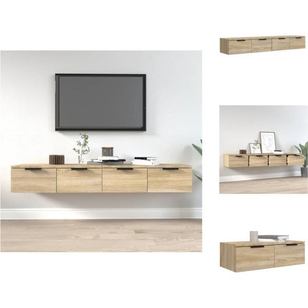 Vidaxl Armadi A Muro 2 Pezzi Rovere Sonoma 68X30X20 Cm Materiale Legno - Mensole A Muro-image