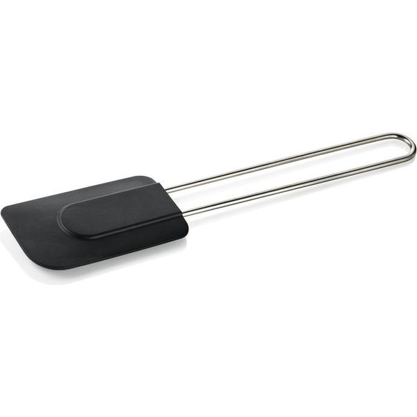 Spatola Per Pasticceria Con Manico In Acciaio Inox, 33 Cm, Nero, Silicone-image
