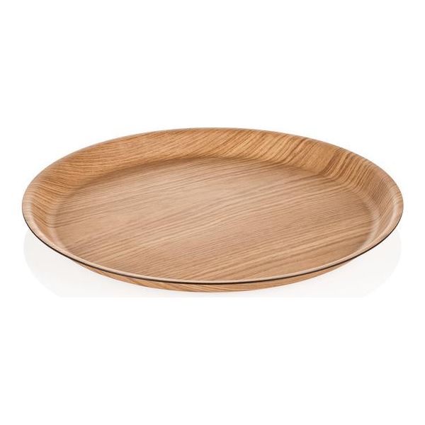Vassoio Antiscivolo Gastro Look Legno Design Scandinavo Rotondo ø 24 Cm-image