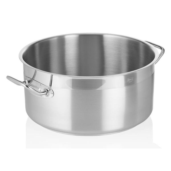 Pentola Professionale In Acciaio Inox Pentola Per Friggere Con Coperchio 12,0 Litri ØXh: 32 X 16 Cm-image