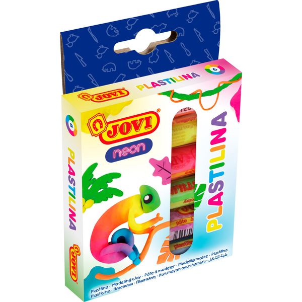 Jovi 90/6F Knete Plastilina Farbsortiert 6 Farben Je 15,0 G-image