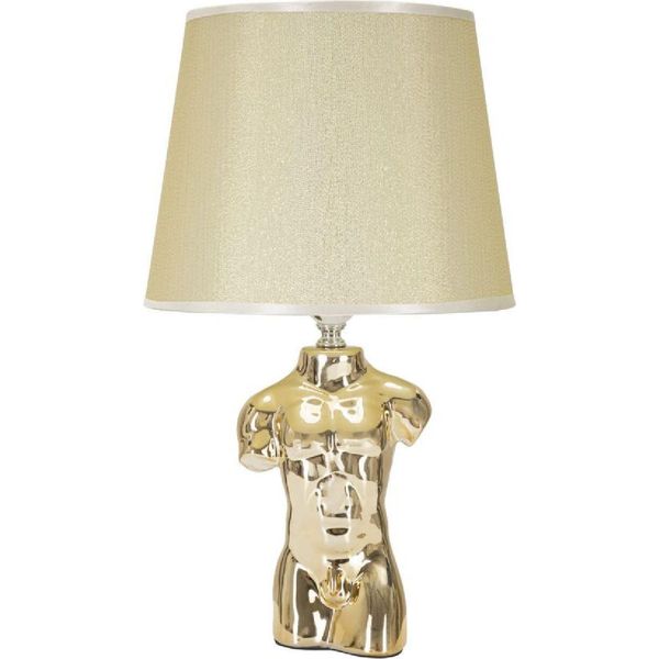 Mauro Ferretti Lampada Da Tavolo Glam Man E27 25X42,5 Cm Oro-image