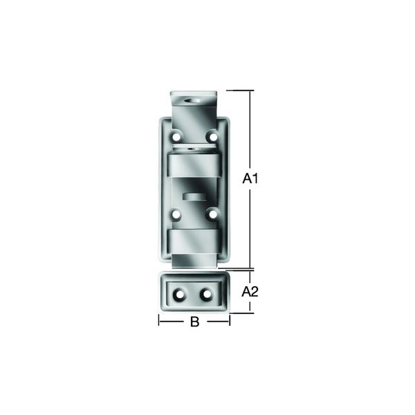 Vormann Sicherheits-Schlossriegel Gerade L 140Mm,B 48Mm Stahl Verzinkt (000100140Z)-image