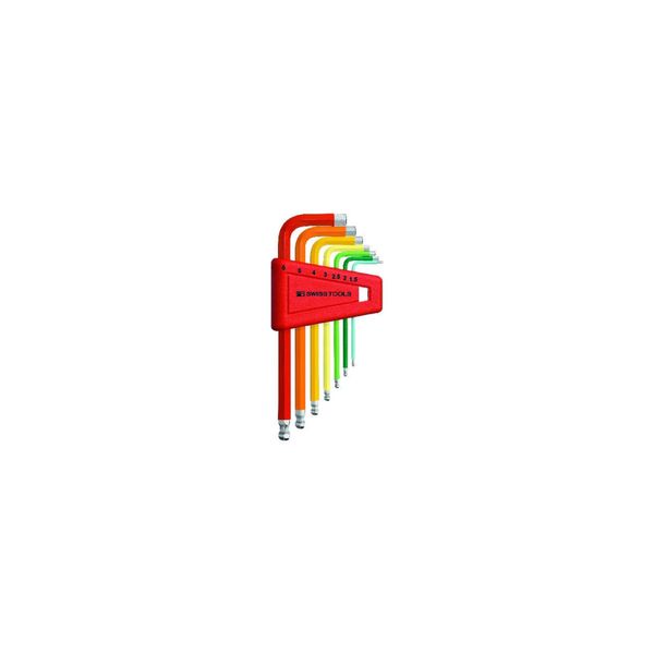 Pb Swiss Tools Rainbow Winkelschraubendreher- Satz Im Kunststoffhalter 7-Teilig 1,5-6Mm (Pb 212.H-6 Rb)-image