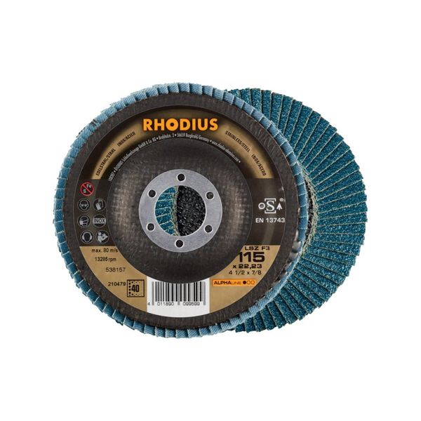 Rhodius Lamellenschleifscheibe Lsz F3 115Mm K 40 (210479)-image