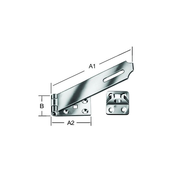 Vormann Sicherheits-ÜBerfalle L 125Mm, B 35Mm Mit Angebundener ÖSenplatte (000021180Z)-image