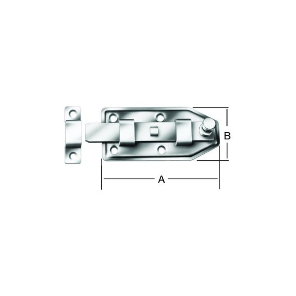 Vormann Knopfriegel Mit Schlaufe Gerade, B56Xl140Mm Verzinkt (000107140Z)-image
