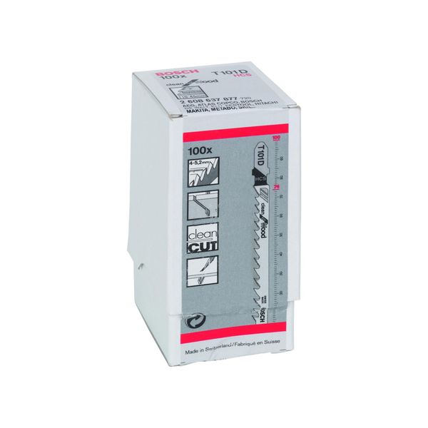 Bosch StichsäGeblatt T 101 D VE à 100 StüCk Clean For Wood (2608637877)-image