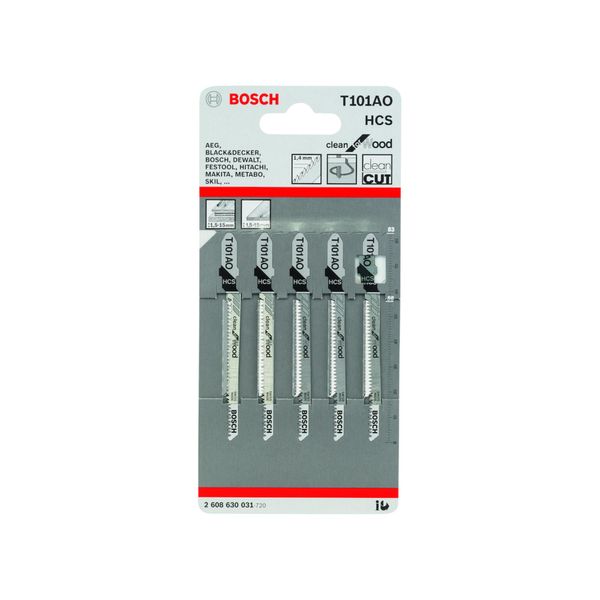 Bosch StichsäGeblatt T 101 Ao Ve à 5 StüCk Clean For Wood (2608630031)-image