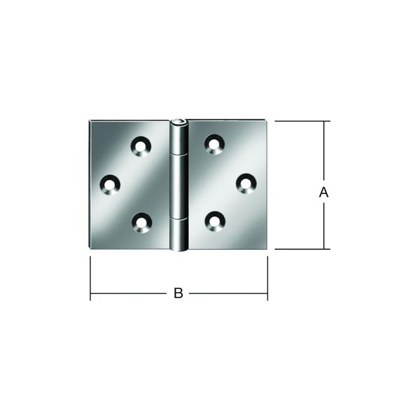 Vormann TüR-Scharnier Breit B45Xh30Mm,Gerollt Verzinkt (000504030Z)-image