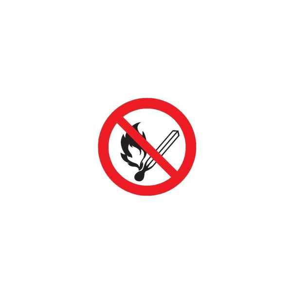 Safetymarking Verbotsschild Aluminium D100 Mm Feuer,Offenes Licht Und Rauchen Verboten ; Wolk (11.0809)-image