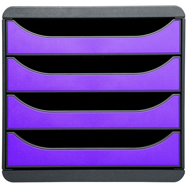 Exacompta 310720D Cassettiera Big Box 4 Cassetti Iderama Viola-image