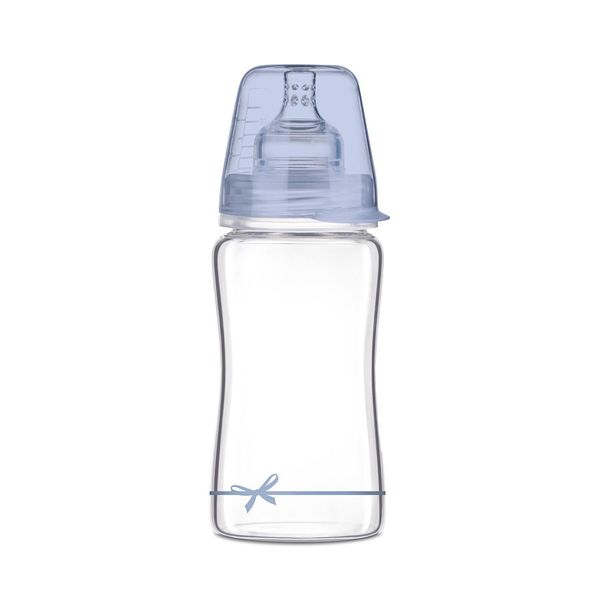 Lovi Glas-Babyflasche Diamond Glass Baby Shower Boy 250 Ml 74/204Boy-image