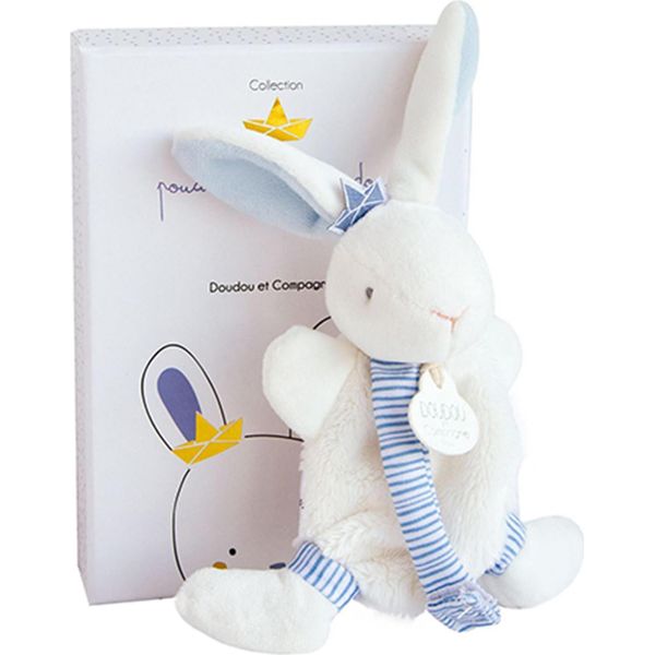 Doudou Set Regalo - Giocattolo Con Succhietto Coniglio 15 Cm Blu-image