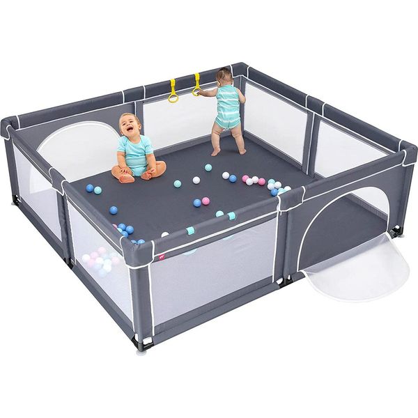 Costway Costway Box Per Bambini Con 50 Palline Con Cerniera Grigio Scuro-image