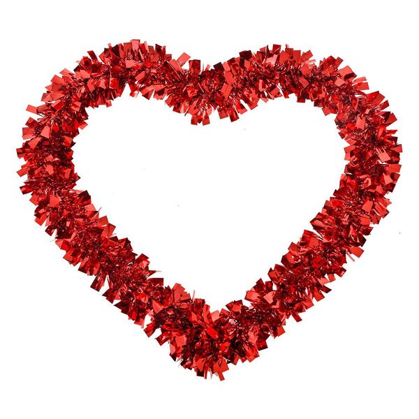 Decorazione Natalizia Clayre & Eef Cuore 30X27X1 Cm Plastica Rossa-image
