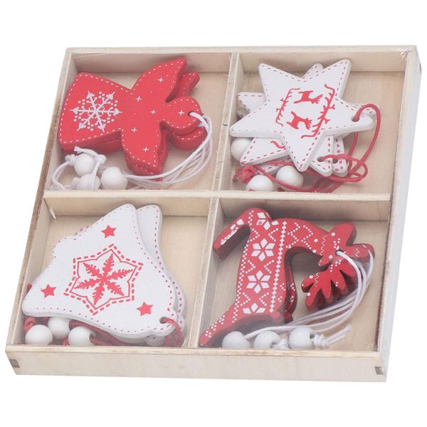 12Pcs Albero Di Decorazione Di Natale Appeso Ciondolo Casa Partito Natale Piccolo Ornamento-image