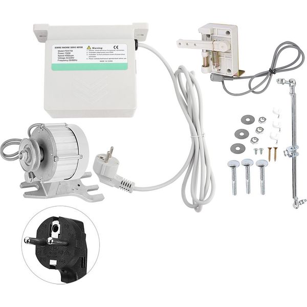 Macchina Da Cucire Industriale, Motore A Risparmio Energetico 750W, Servomotore Silenzioso Per Macchine Da Cucire Piatte ,220V Euro 7N.M-image