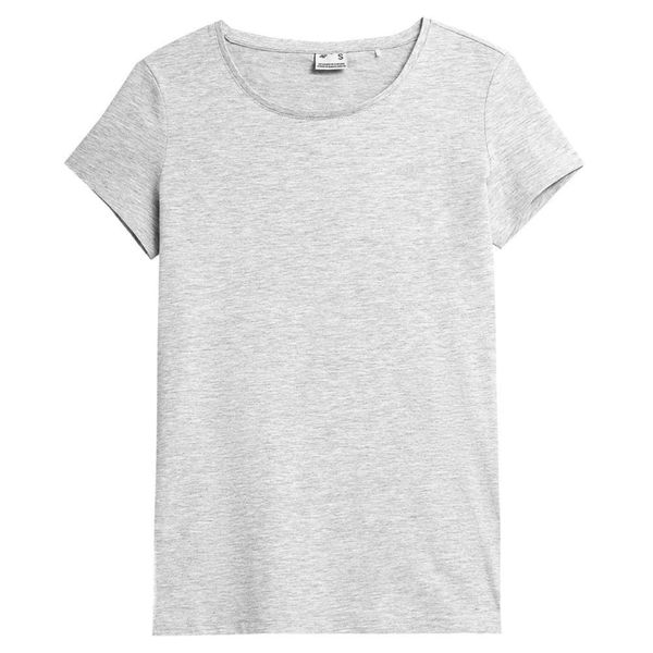 4F Elegante Maglietta Liscia Grigia Da Donna Regolare Comfort Taglia S-image