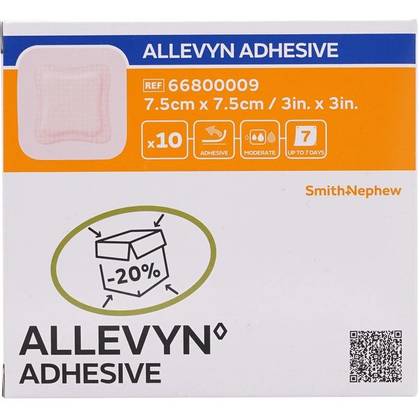 Allevyn Adhesive 7,5X7,5 Cm Medicazione Adesiva Per Ferite 10 Pz-image