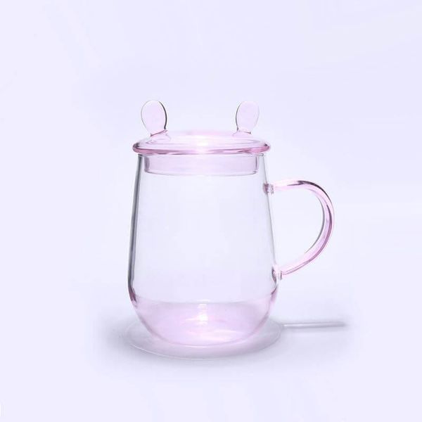 Tazza Con Bicchiere E Coperchio - Rosa-image