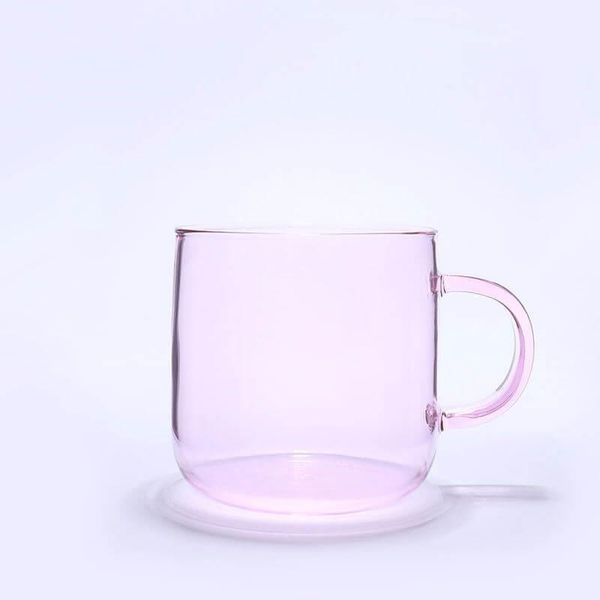 Tazza Singola In Vetro 350Ml - Rosa-image