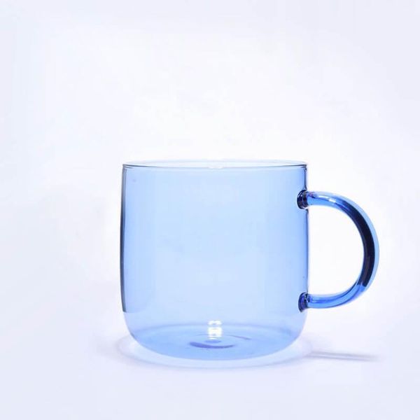 Tazza Singola In Vetro Da 350 Ml - Azzurro-image