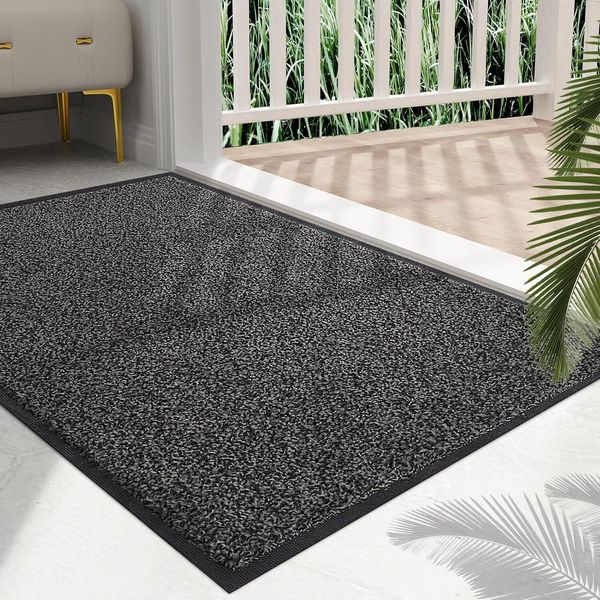 Zerbino Antiscivolo Per Interni Ed Esterni 50X80 Cm Nero-Grigio-image