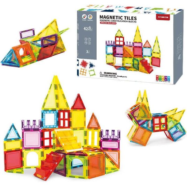Set Di Costruzioni Magnetiche Dream Builder 42 Pezzi - Piastrelle Magnetiche-image