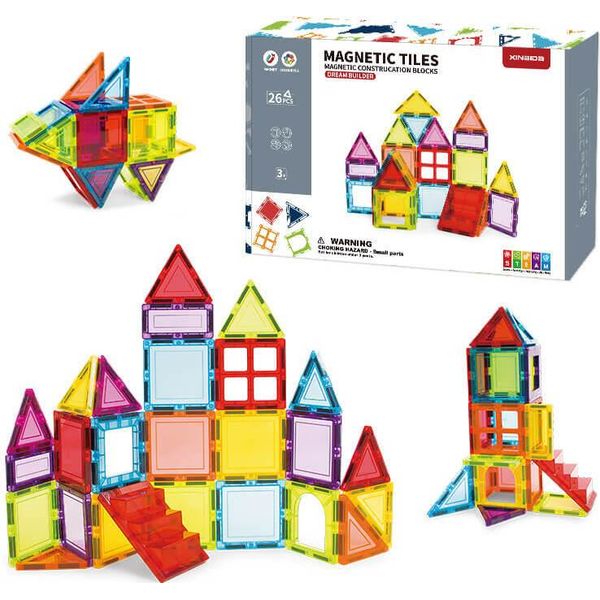 Set Di Costruzioni Magnetiche Dream Builder 26 Pezzi - Piastrelle Magnetiche-image