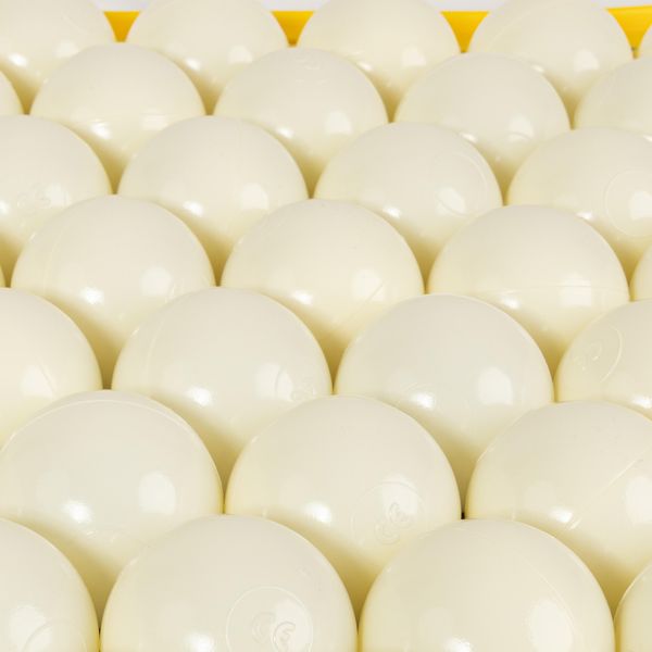 H&F Heimtextilien | 300 Palline Per Piscina 6 Cm - Ecrù | Senza Bpa, Morbide E Infrangibili | Adatte A Bambini E Ragazzi Per Uso Interno Ed Esterno-image