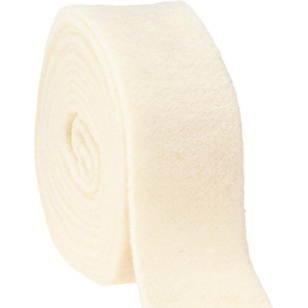 Nastro Di Feltro Bianco 7,5 Cm X 5 M - Decorazione E Artigianato In 100% Lana Di Pecora-image