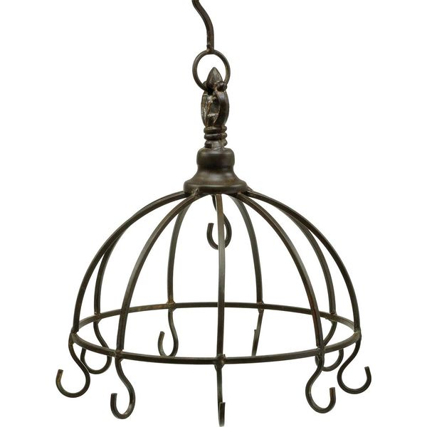 Appendiabiti Da Cucina In Metallo Corona Antica Decorazione Vintage Ø22Cm H28Cm Con Gancio-image