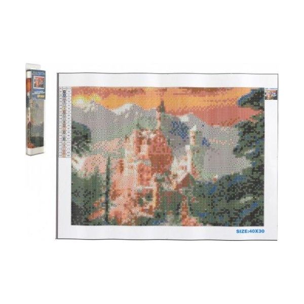 Norimpex Diamante Dipinto Neuschwanstein In Inverno 30X40Cm-image