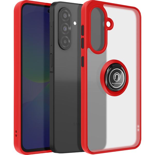 Avizar, Hulle Galaxy A36 Anello Magnetico Traslucido, Rosso-image