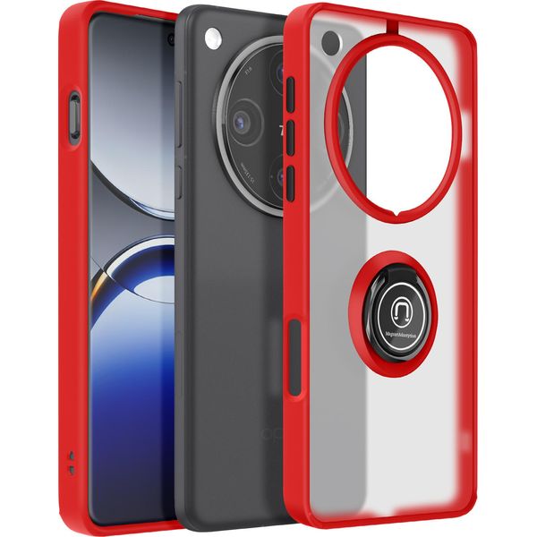 Avizar, Hulle Oppo Find X8 Pro Anello Magnetico Traslucido, Rosso-image
