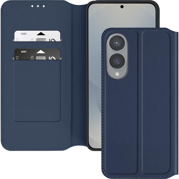 Avizar, Custodia Galaxy S25 Edge Con Sportello Portacarte Video, Blu Scuro-image