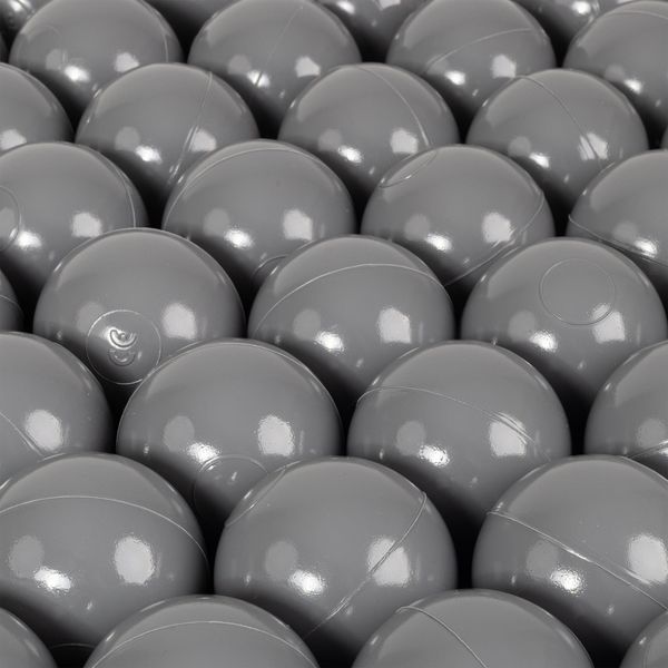 H&F Heimtextilien | 200 Palline Da Gioco Per Piscina 6 Cm - Grigio | Senza Bpa, Morbide E Infrangibili | Adatte A Bambini E Ragazzi Per Uso Interno Ed Esterno-image