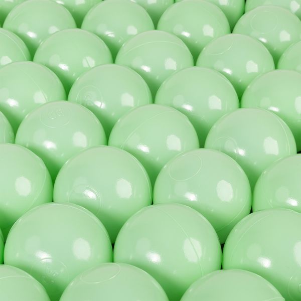 H&F Heimtextilien | 200 Palline Per Piscina 6 Cm - Verde Pastello | Senza Bpa, Morbide E Infrangibili | Per Bambini E Ragazzi, Adatte All'uso Interno Ed Esterno-image