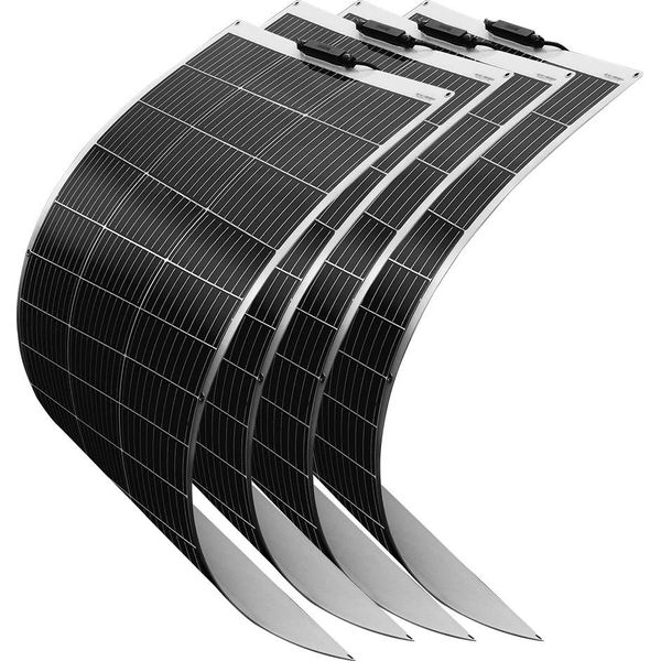 Pannello Solare Flessibile, Potenza 120W, Efficienza 24%, 4 Pannelli Solari-image