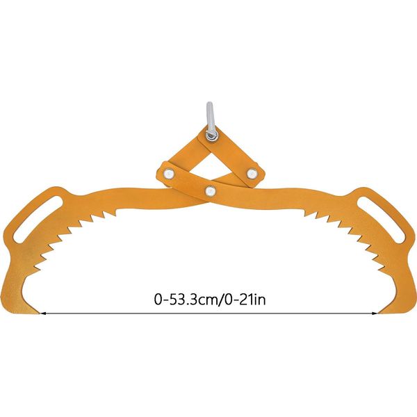Pinza Per Il Sollevamento Di Tronchi, Pinza Per Legno Per Impieghi Gravosi, Capacità Di Carico Di 1000 Kg, Giallo Da 21 Pollici-image