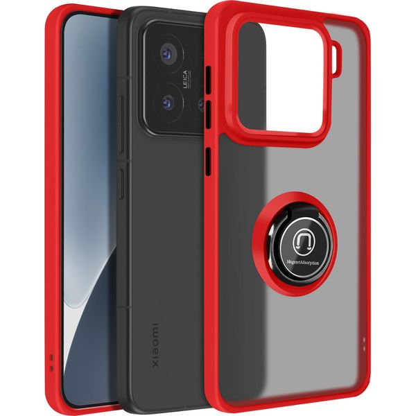 Avizar, Hulle Xiaomi 15 Anello Magnetico Traslucido, Rosso-image