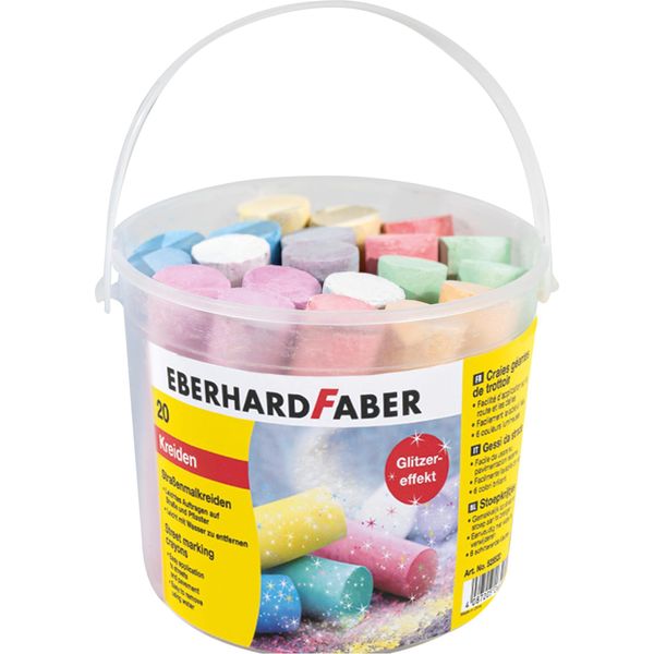 Eberhard Faber StraßEnmalkreide Glitzer Farbsortiert 20 St.-image