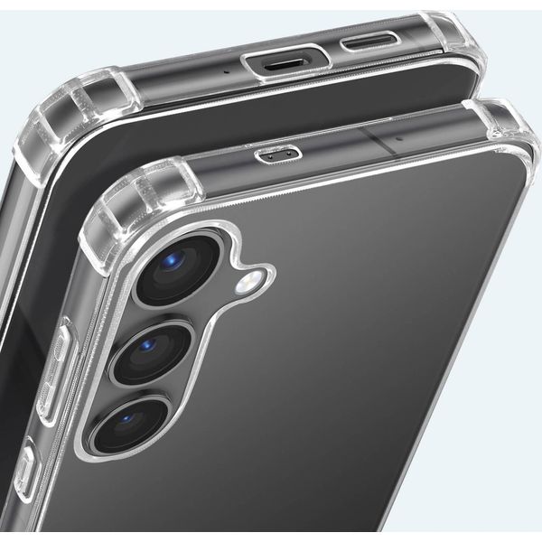 Akashi, Custodia Morbida In Silicone Per Samsung Galaxy S24 Con Angoli Rinforzati, Trasparente-image