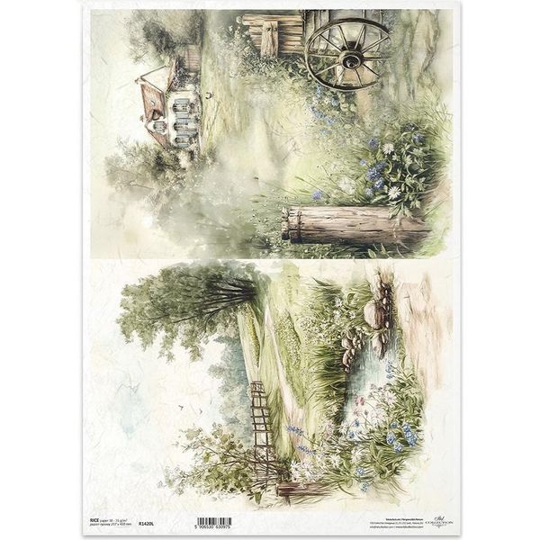 Carta Di Riso Per Decoupage Carta Artigianale Per Decoupage A3 ITD-1420L Viste Panoramiche-image