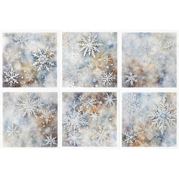 Set Di Carta Craft Per Scrapbooking Riso - Itd - RSM156 Fiocchi Di Neve-image