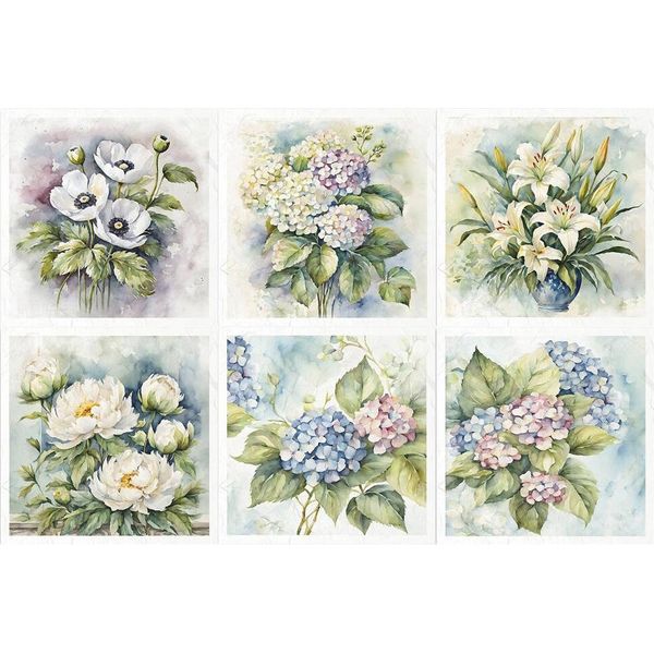 Set Di Carta Craft Per Scrapbooking Riso - Itd - RSM143 Bouquet Di Fiori Estivi-image