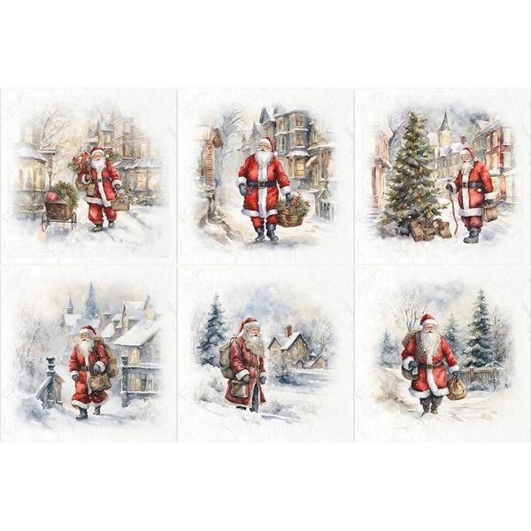 Set Di Carta Craft Per Scrapbooking Riso - Itd - RSM137 Babbo Natale-image