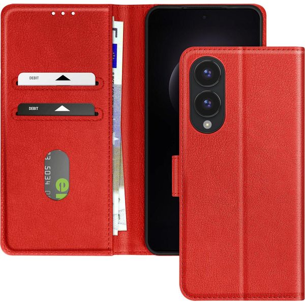 Avizar, Custodia Galaxy S25 Edge Flap Wallet Video, Rosso-image