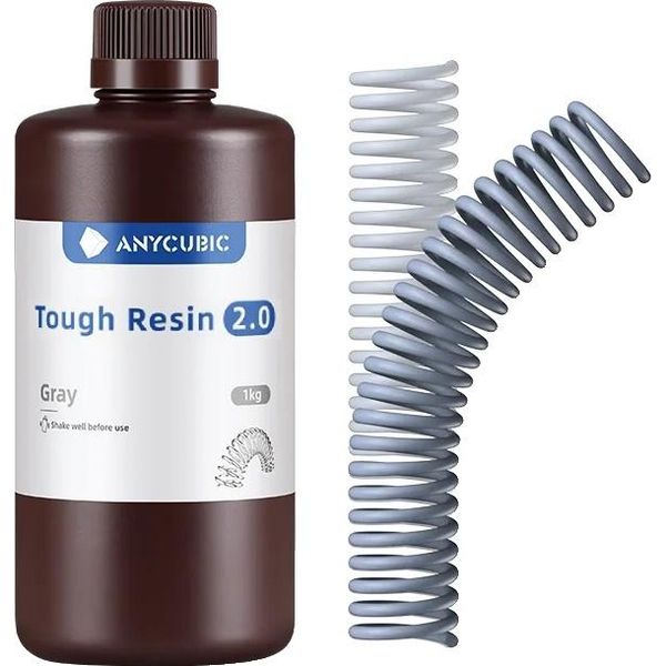 Resina Per Stampa 3D, Alta Tenacità, Formula Inodore, Grigio 1 Kg-image